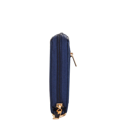 Wholesale Women Floral Wristlet Wallet - Fabric with Leather Trim