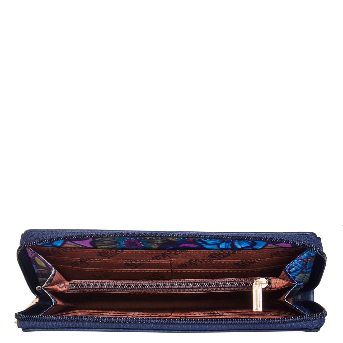 Wholesale Women Floral Wristlet Wallet - Fabric with Leather Trim