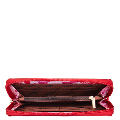 Wholesale Women Butterfly Wristlet Wallet - Fabric with Leather Trim