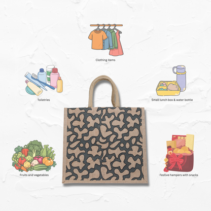 Printed Natural Jute Tote Bags for Eco-Friendly Shopping – Wholesale Supply