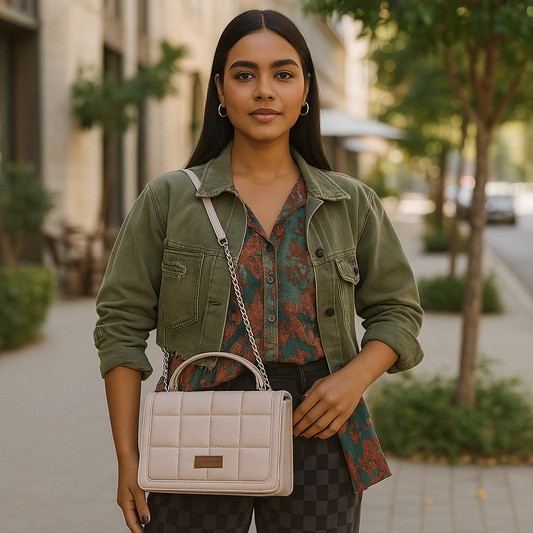 Wholesale Mauve Vegan Leather Crossbody Sling Bag – Women’s Chain Strap Shoulder bag