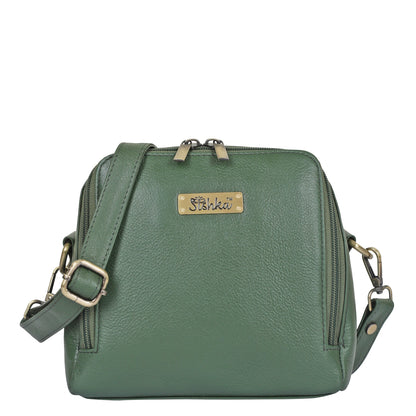 Wholesale Women's Olive Genuine Leather Crossbody Bag Style – Premium Shoulder Bag