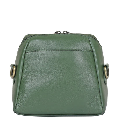 Wholesale Women's Olive Genuine Leather Crossbody Bag Style – Premium Shoulder Bag