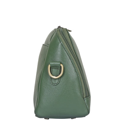Wholesale Women's Olive Genuine Leather Crossbody Bag Style – Premium Shoulder Bag