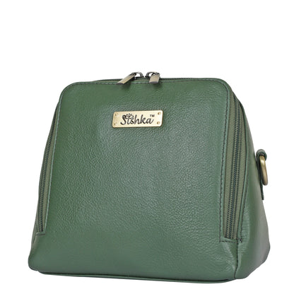 Wholesale Women's Olive Genuine Leather Crossbody Bag Style – Premium Shoulder Bag