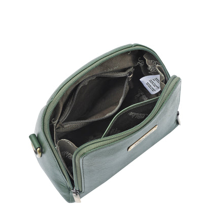 Wholesale Women's Olive Genuine Leather Crossbody Bag Style – Premium Shoulder Bag