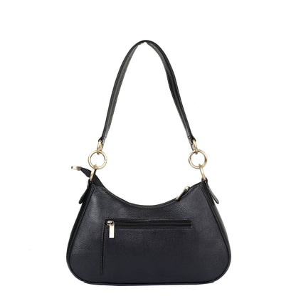 Black Genuine Leather Half Moon Shoulder Bag Wholesale for Women – Tote Purse