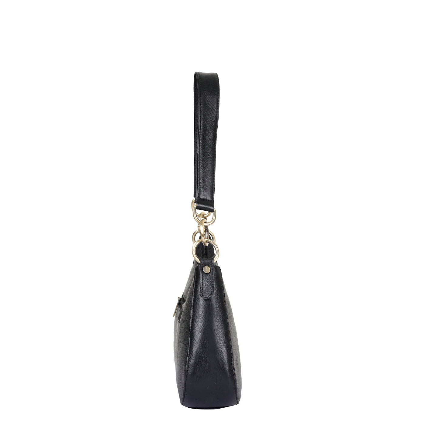 Black Genuine Leather Half Moon Shoulder Bag Wholesale for Women – Tote Purse