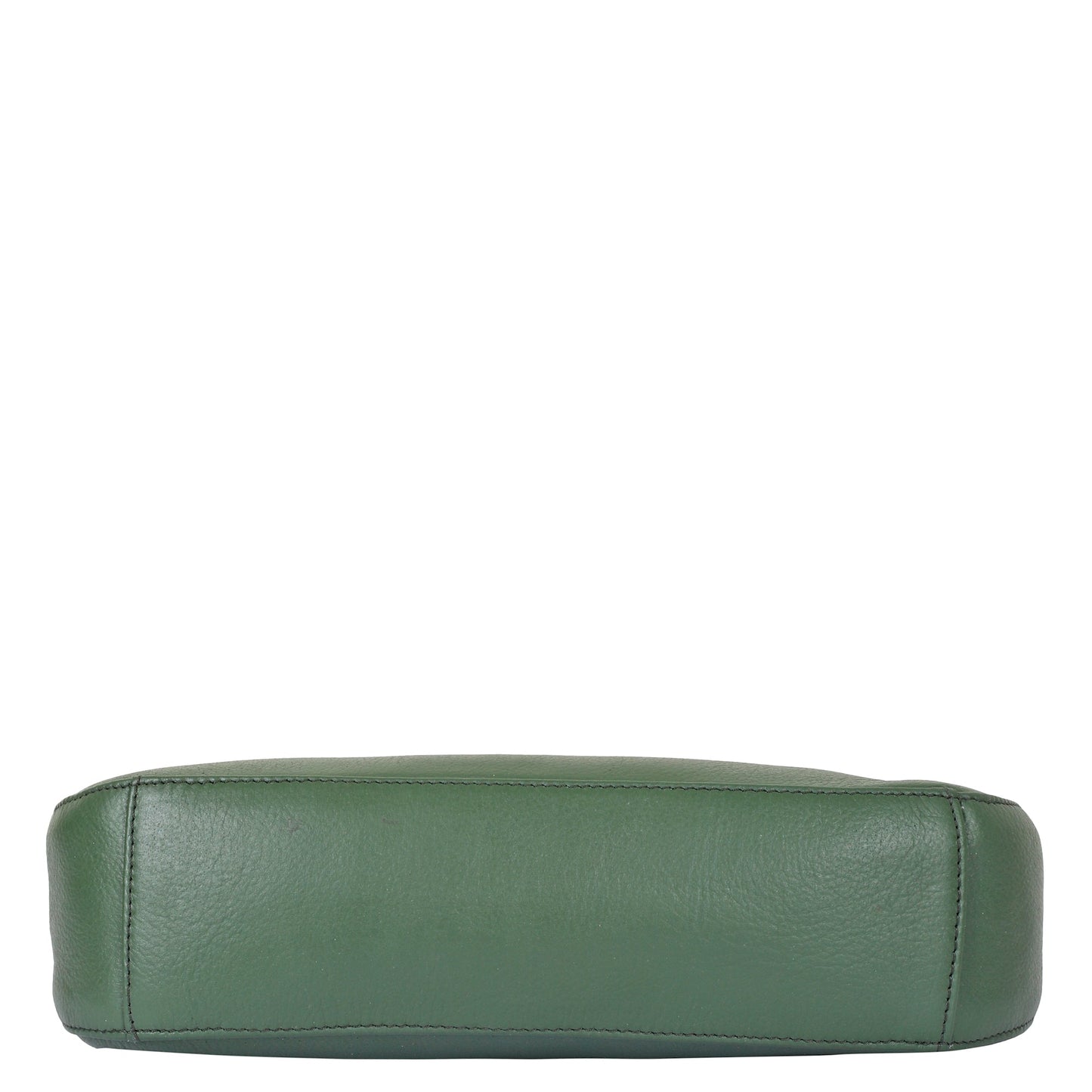 Olive Genuine Leather Half Moon Shoulder Bag Wholesale for Women