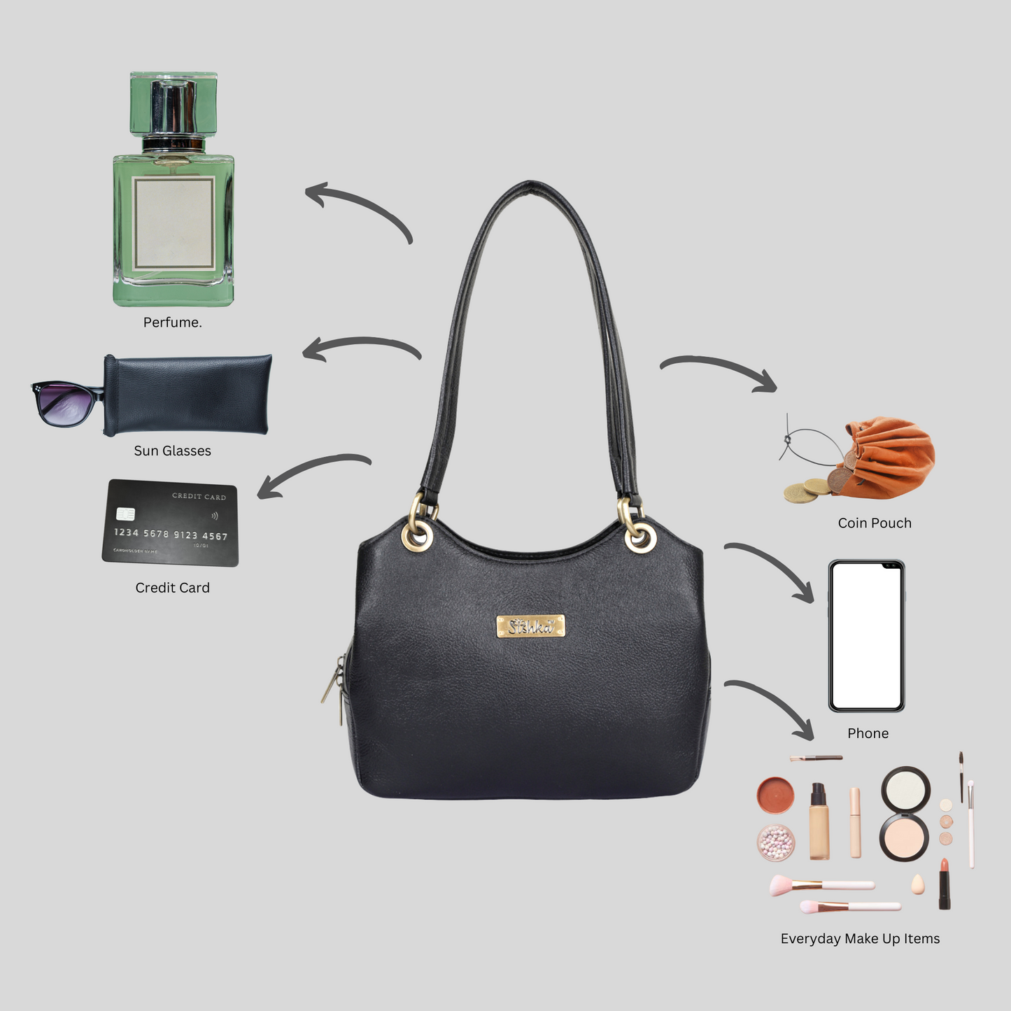 Black Genuine Leather Shoulder Handbag Wholesale for Women – Hobo Tote Purse