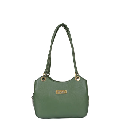 Olive Genuine Leather Shoulder Bag Wholesale for Women – Designer Tote Handbag
