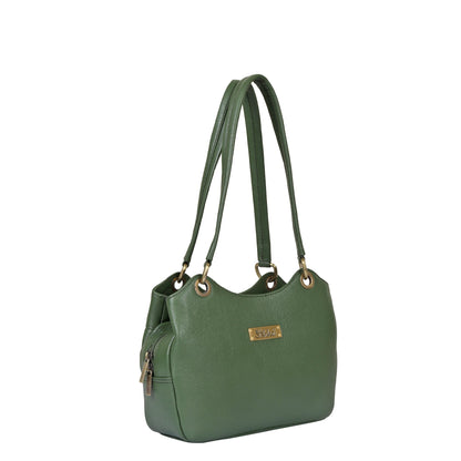 Olive Genuine Leather Shoulder Bag Wholesale for Women – Designer Tote Handbag