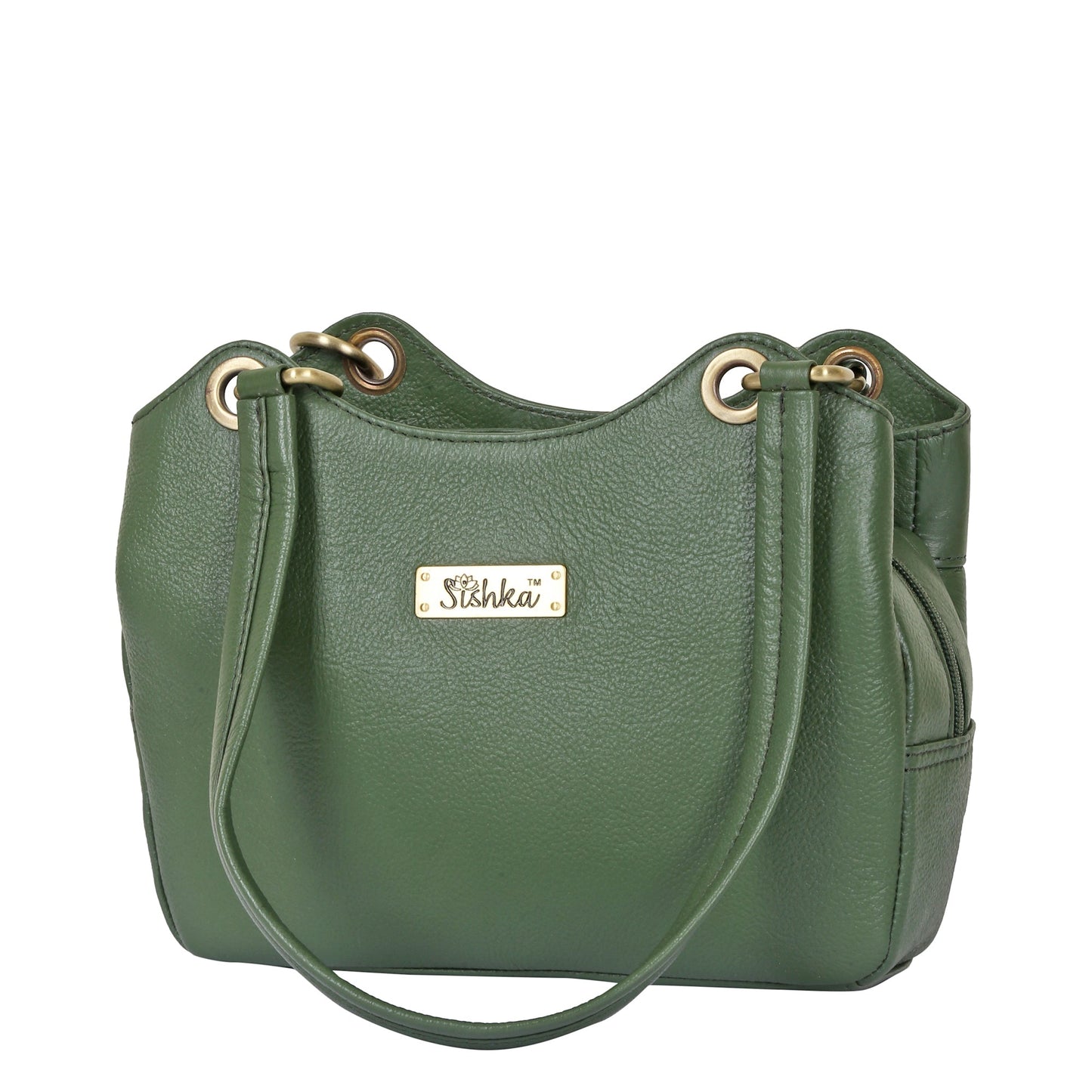 Olive Genuine Leather Shoulder Bag Wholesale for Women – Designer Tote Handbag