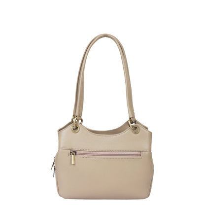 Taupe Genuine Leather Shoulder Bag Wholesale for Women | Work, Everyday Use