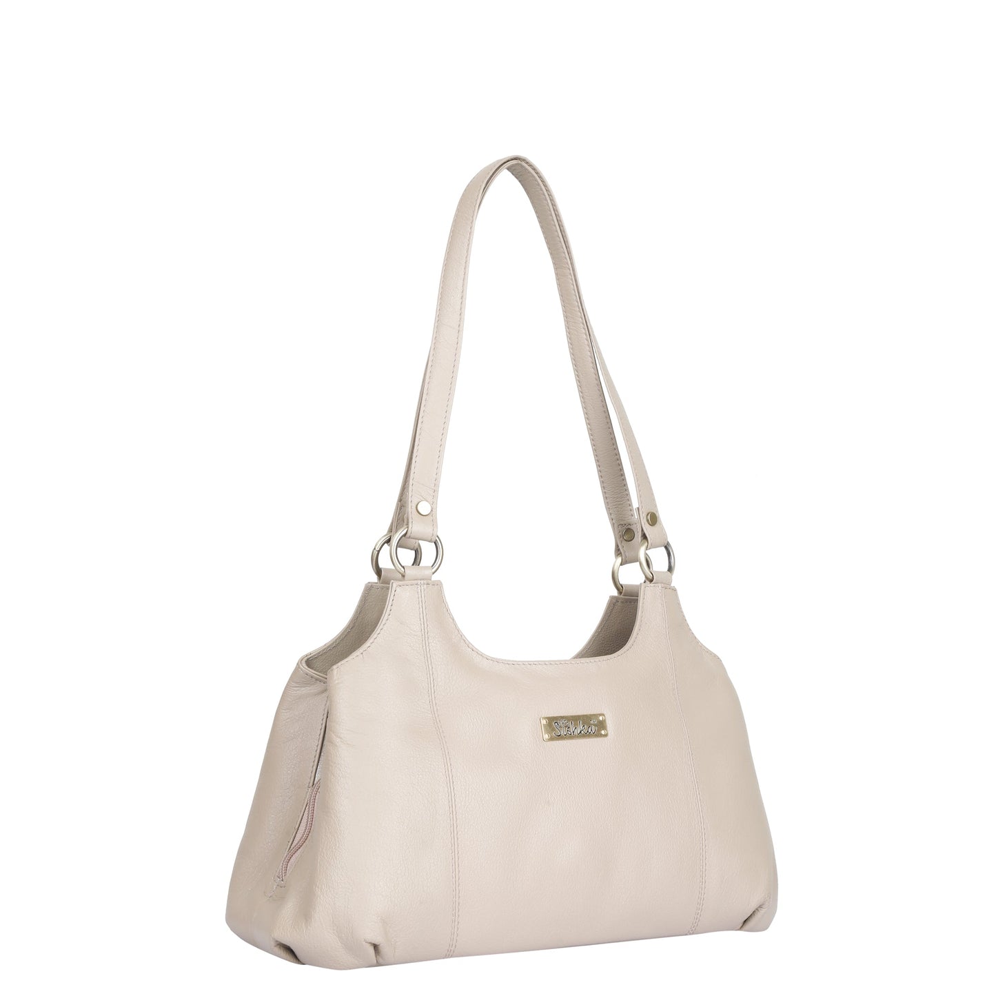 Taupe Genuine Leather Satchel Shoulder Bag Wholesale for Women – Handbag for Work, Travel & Daily Use