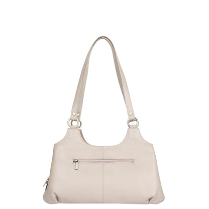 Taupe Genuine Leather Satchel Shoulder Bag Wholesale for Women – Handbag for Work, Travel & Daily Use