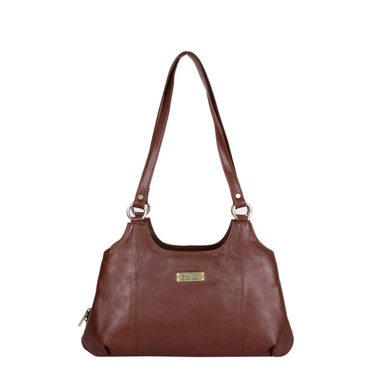 Wholesale Brown Genuine Leather Satchel Shoulder Bag For Women | Daily Use, Travel, Trips