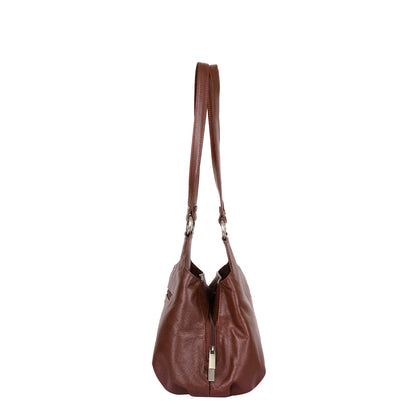 Wholesale Brown Genuine Leather Satchel Shoulder Bag For Women | Daily Use, Travel, Trips