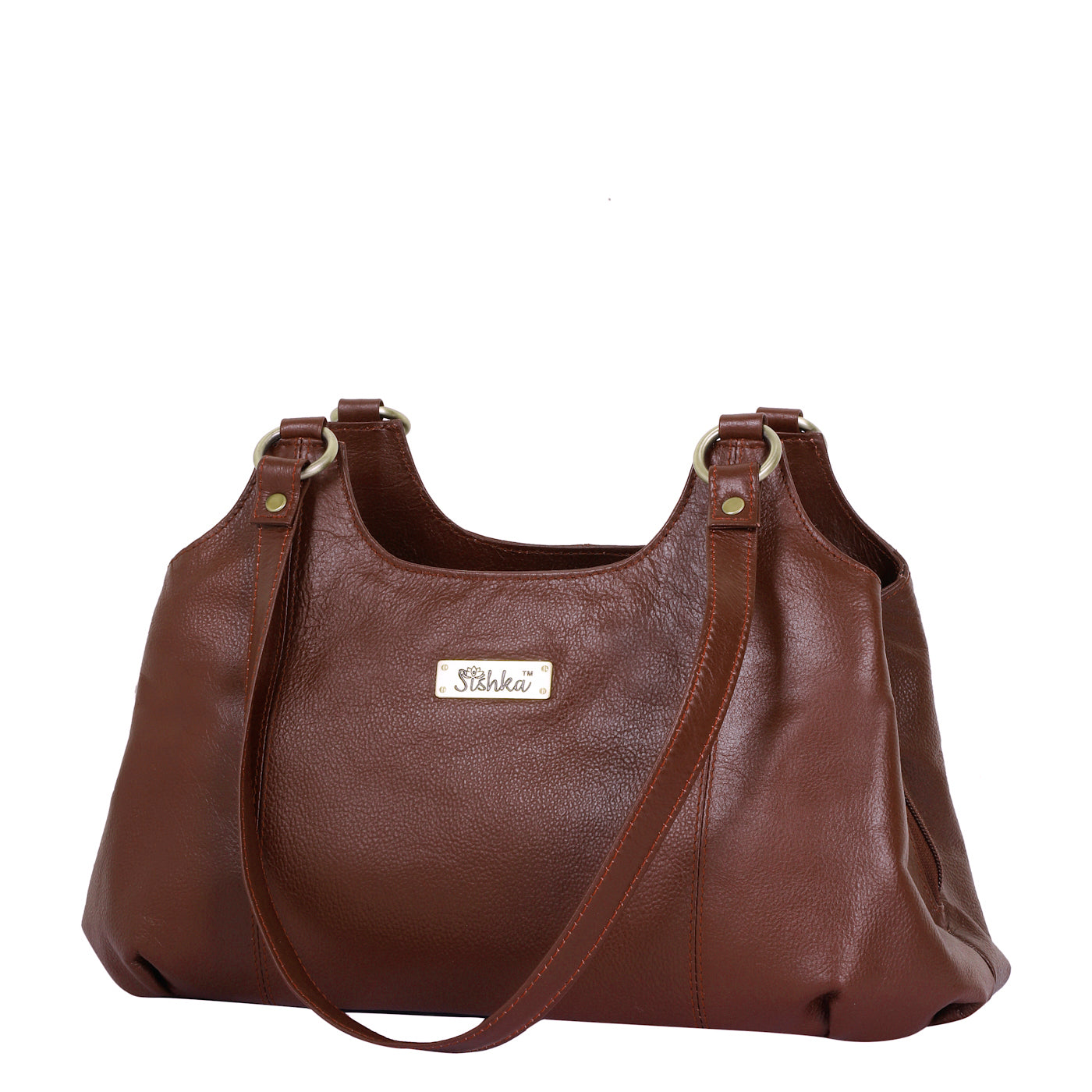 Wholesale Brown Genuine Leather Satchel Shoulder Bag For Women | Daily Use, Travel, Trips