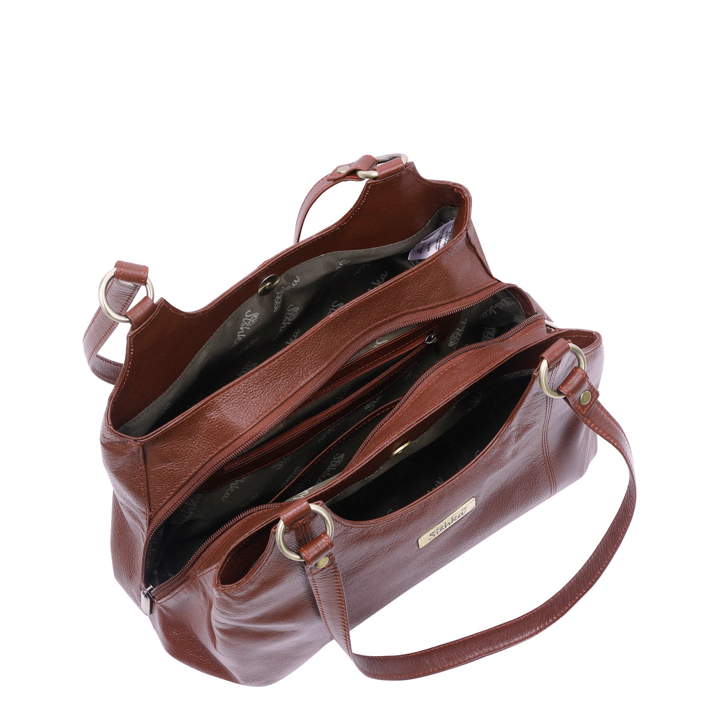 Wholesale Brown Genuine Leather Satchel Shoulder Bag For Women | Daily Use, Travel, Trips