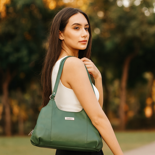 Olive Genuine Leather Satchel Handbag Wholesale for Women – Shoulder Tote Handbag