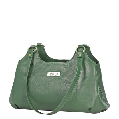 Olive Genuine Leather Satchel Handbag Wholesale for Women – Shoulder Tote Handbag
