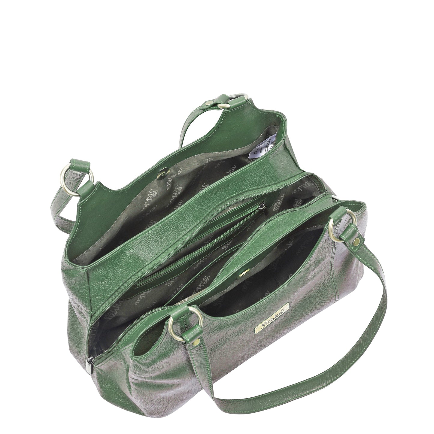 Olive Genuine Leather Satchel Handbag Wholesale for Women – Shoulder Tote Handbag
