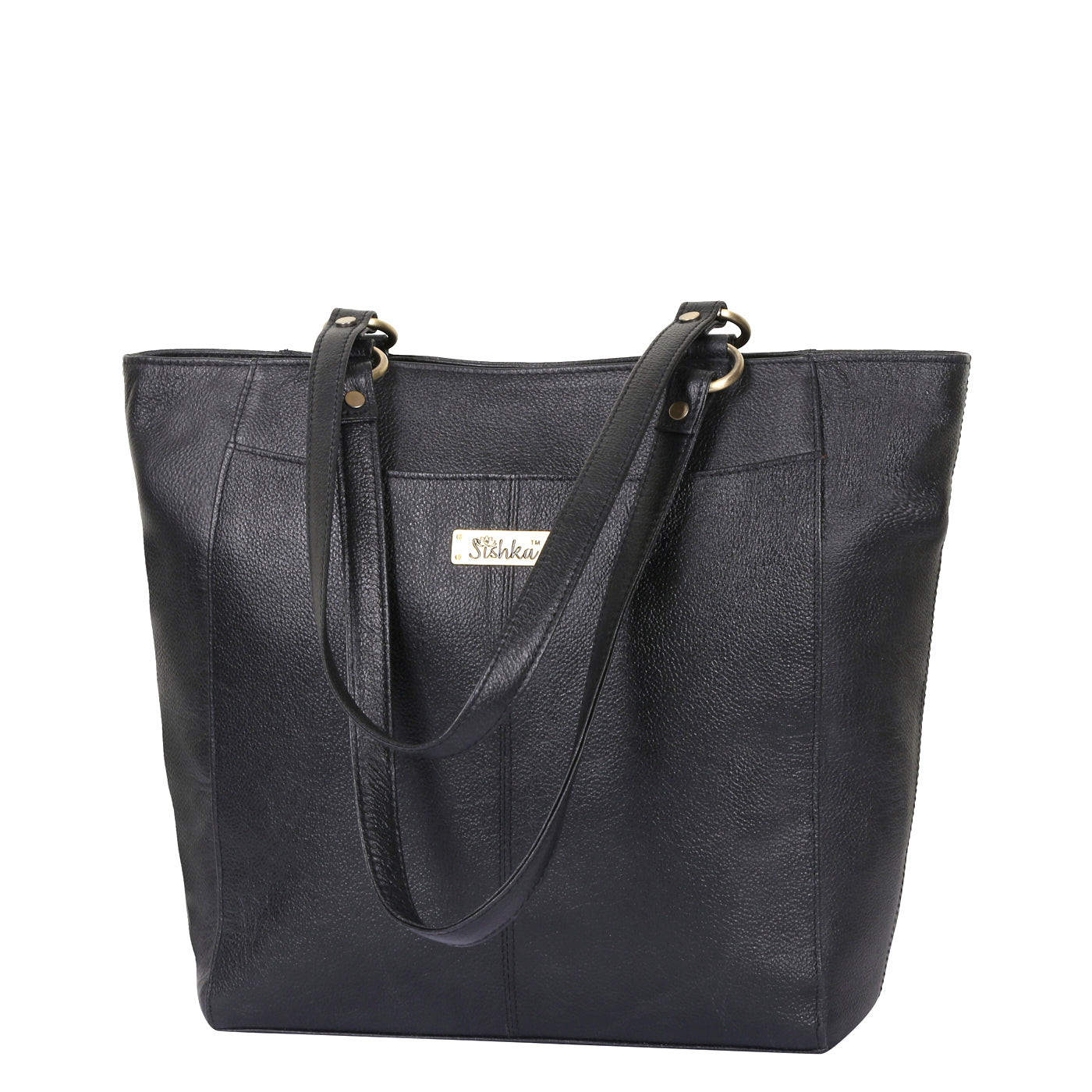 Black Genuine Leather Tote Shoulder Bag Wholesale for Women | Daily Use