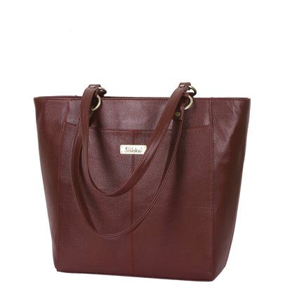 Brown Genuine Leather Tote Shoulder Bag Wholesale for Women | Daily Use