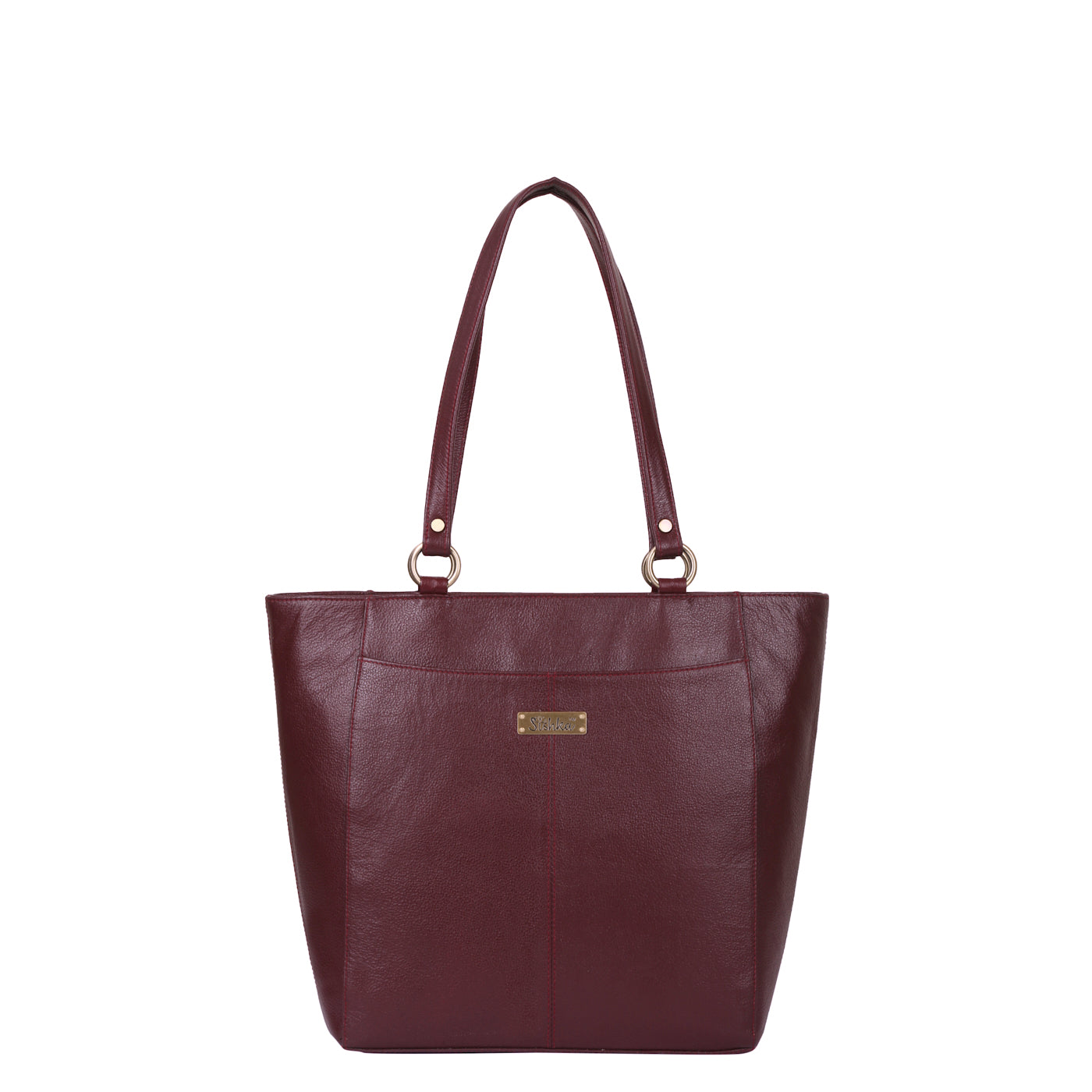 Cherry Red Genuine Leather Tote Shoulder  Bag Wholesale for Women | Daily Use