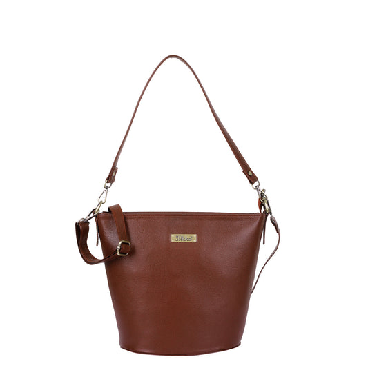 Brown Genuine Leather Bucket Hobo Bag Wholesale for Women – Shoulder Tote Purse