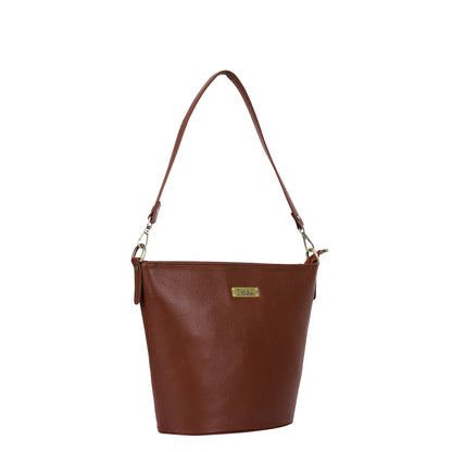 Brown Genuine Leather Bucket Hobo Bag Wholesale for Women – Shoulder Tote Purse