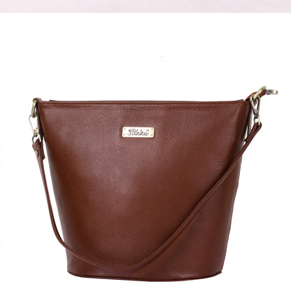Brown Genuine Leather Bucket Hobo Bag Wholesale for Women – Shoulder Tote Purse