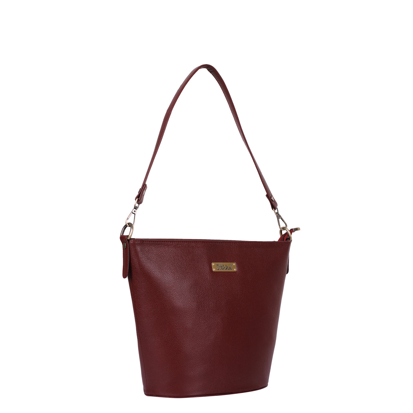 Cherry Red Genuine Leather Bucket Hobo Bag Wholesale for Women – Shoulder Tote Purse