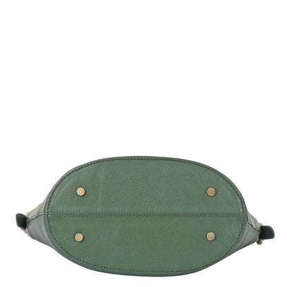 Wholesale Olive Genuine Leather Bucket Hobo Crossbody Bag for Women – Trendy Tote Shoulder Purse