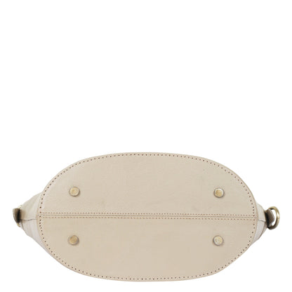 Taupe Genuine Leather Bucket Hobo Crossbody Bag Wholesale for Women – Elegant Shoulder Tote Purse