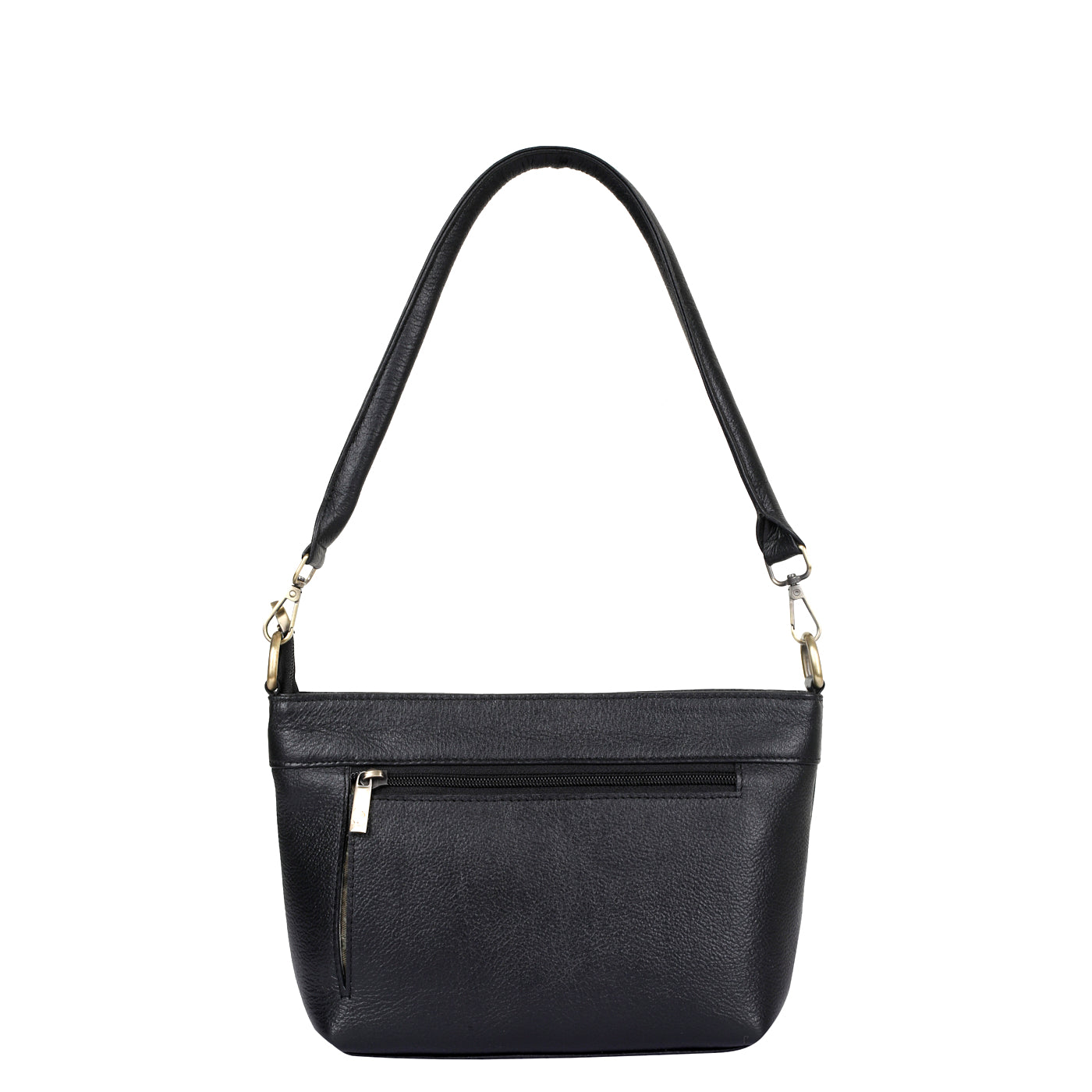 Black Genuine Leather Shoulder handbag Wholesale for Women – Tote with Front Pocket