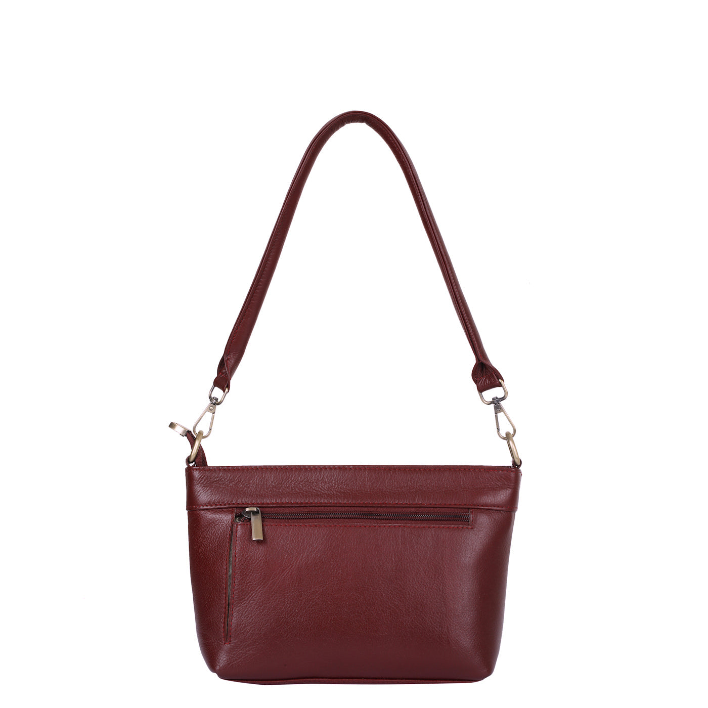Cherry Red Genuine Leather Shoulder handbag Wholesale for Women - Tote with Front Pocket