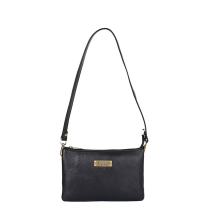 Black Genuine Leather Crossbody Shoulder Bag Wholesale for Women – Sleek Crossover Purse