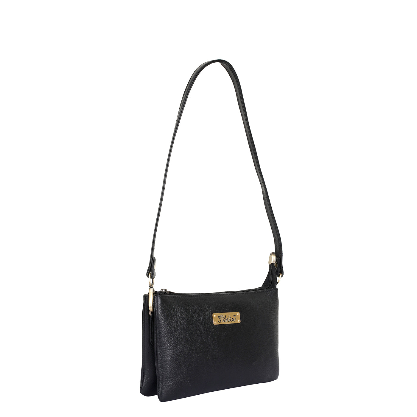 Black Genuine Leather Crossbody Shoulder Bag Wholesale for Women – Sleek Crossover Purse