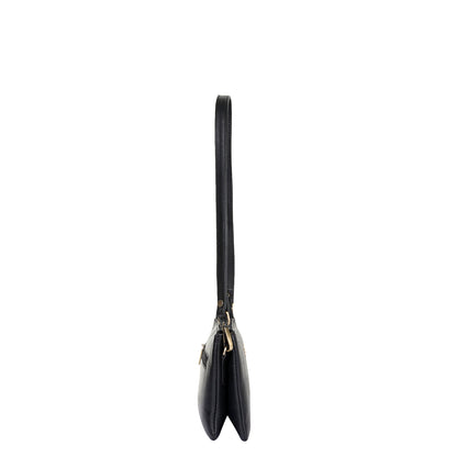 Black Genuine Leather Crossbody Shoulder Bag Wholesale for Women – Sleek Crossover Purse