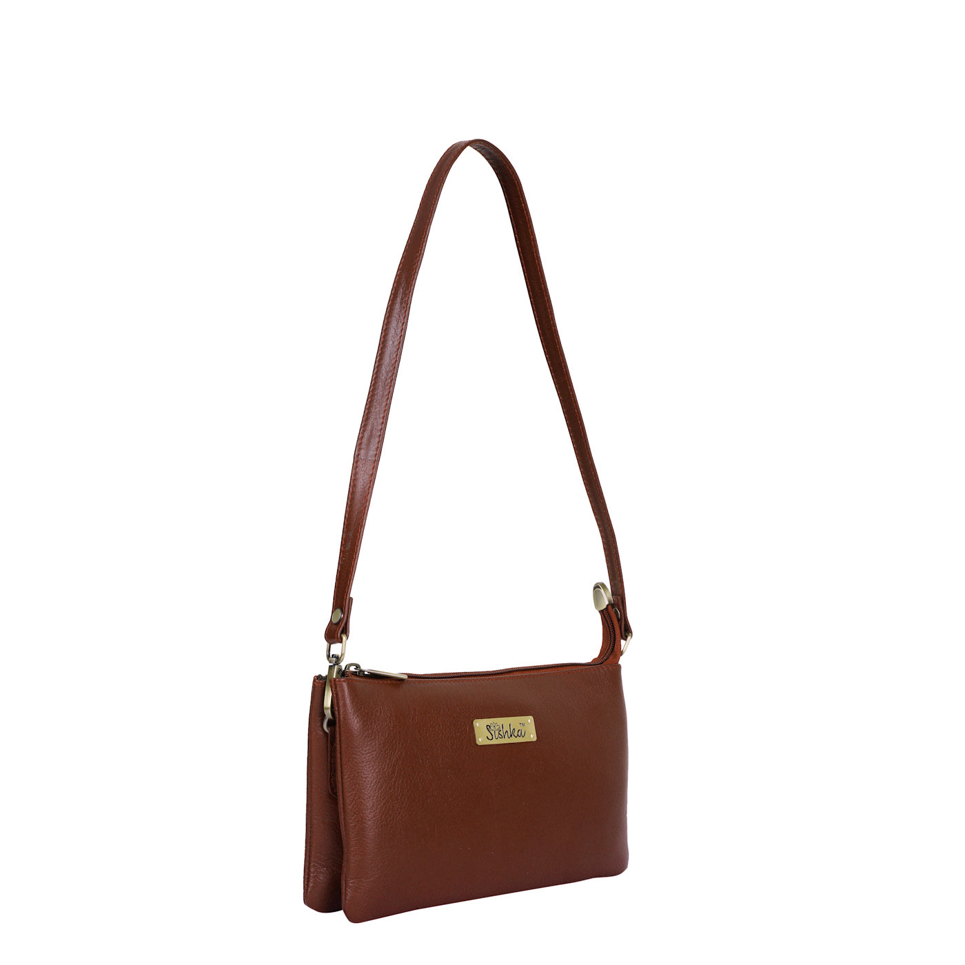 Brown Genuine Leather Crossbody Shoulder Bag Wholesale  for Women – Elegant Crossover Shoulder Purse