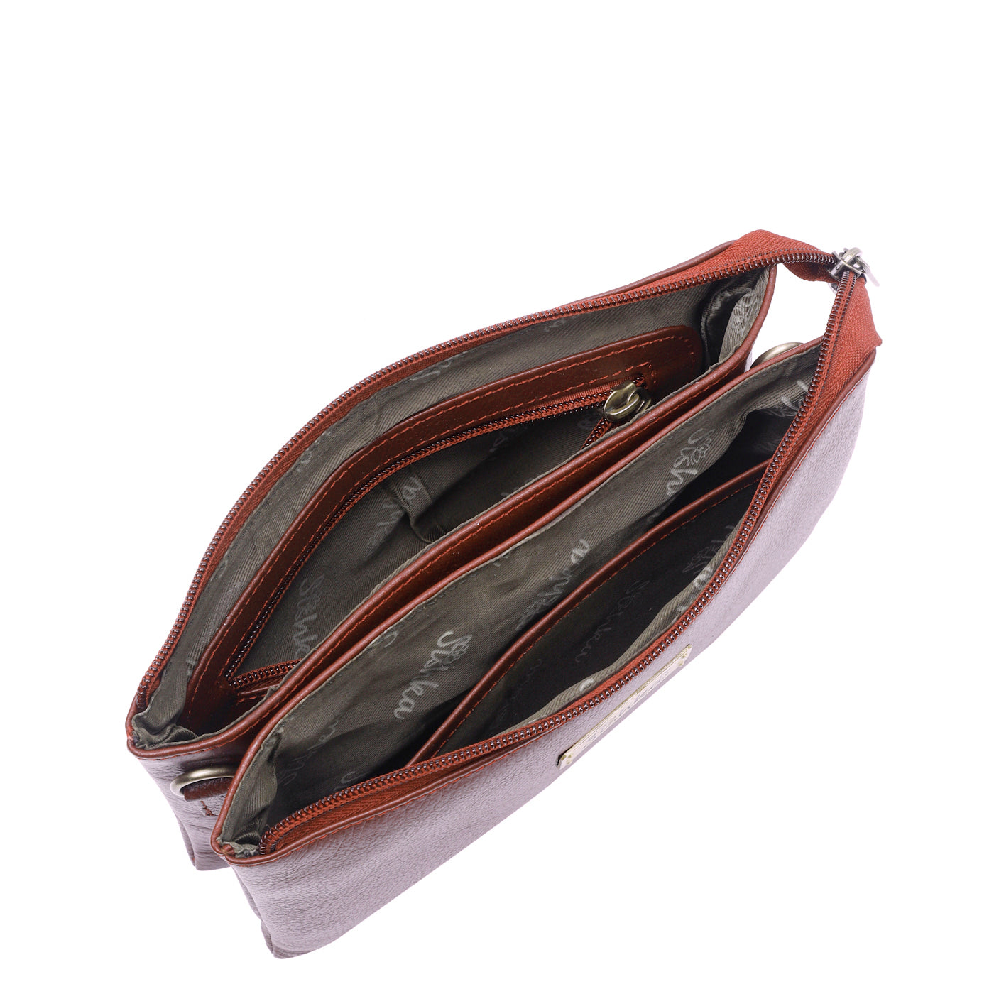 Brown Genuine Leather Crossbody Shoulder Bag Wholesale  for Women – Elegant Crossover Shoulder Purse
