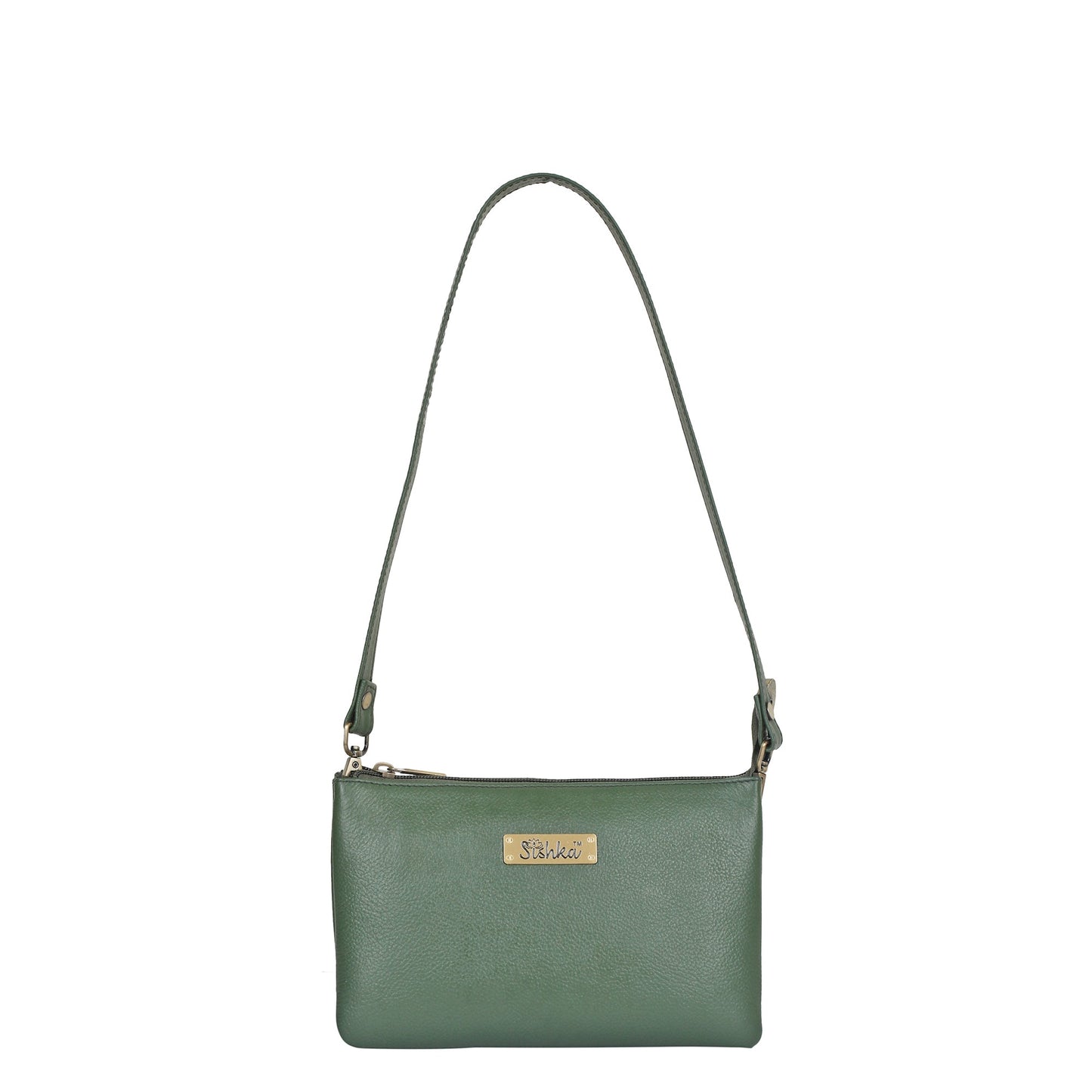 Olive Genuine Leather Crossbody Shoulder Bag Wholesale  for Women – Crossbody Organizer Purse