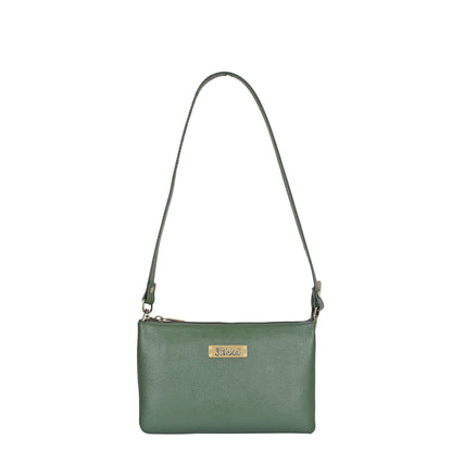 Olive Genuine Leather Crossbody Shoulder Bag Wholesale  for Women – Crossbody Organizer Purse