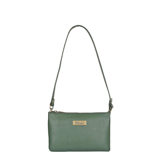 Olive Genuine Leather Crossbody Shoulder Bag Wholesale  for Women – Crossbody Organizer Purse