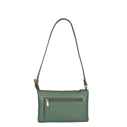 Olive Genuine Leather Crossbody Shoulder Bag Wholesale  for Women – Crossbody Organizer Purse
