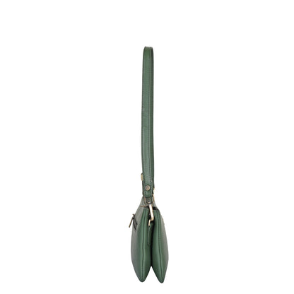 Olive Genuine Leather Crossbody Shoulder Bag Wholesale  for Women – Crossbody Organizer Purse
