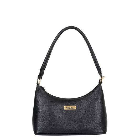 Black Genuine Leather Hobo Shoulder Handbags Wholesale for Women  – Everyday Use