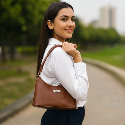 Brown Genuine Leather Hobo Shoulder Handbags Wholesale for Women – Hobo Tote Purse